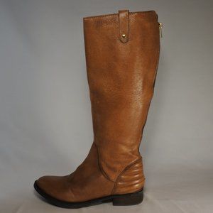 Steve Madden Arries Cognac Leather Riding Boots